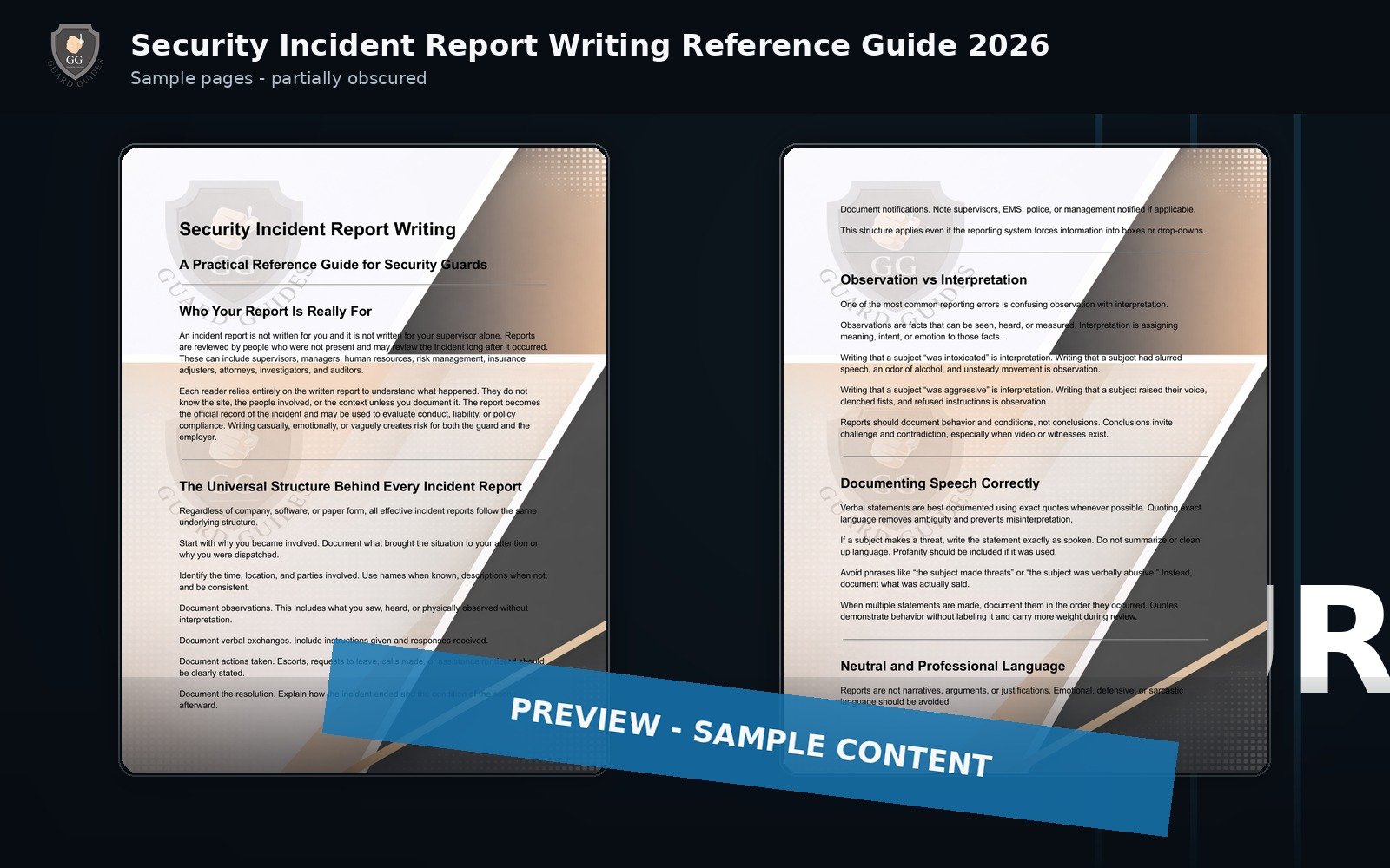 Security Incident Report Writing Reference Guide 2026 preview