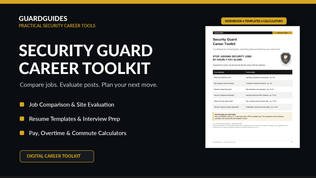 Security Guard Career Toolkit digital product